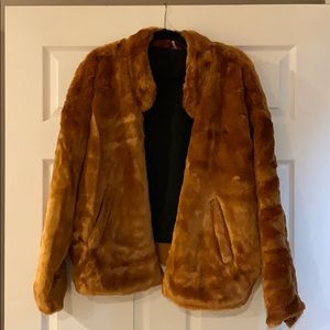 Free People Faux Fur Bomber Jacket